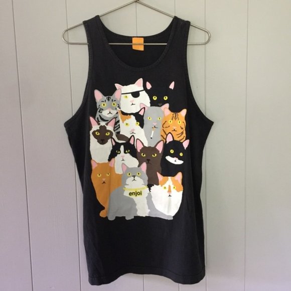 black enjoi cats tank - Picture 1 of 4